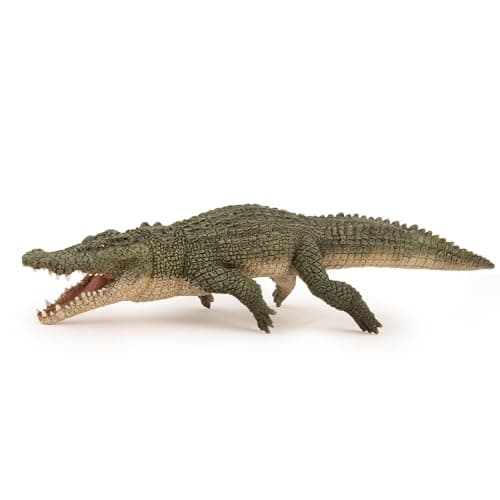 Image of Papo - Realistic Saltwater Crocodile Figure - Ages 3+ - Wild Life Collection - Educational Play Wild Reptiles - Gift Idea Toy for Girls and Boys, Greenish-brown, 4 cm