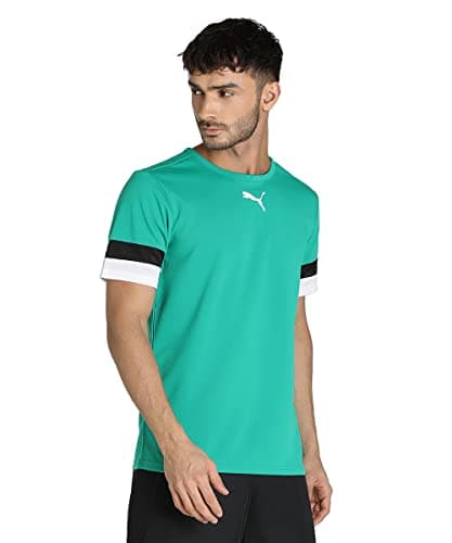 Image of PUMA Men's Teamrise Jersey Shirt, Pepper Green-puma Black-puma White, XL UK