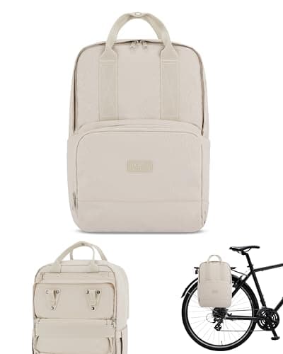 Image of LARKSON Bike Pannier Bag for Bicycles Grey - No 6 Bike - 2 in 1 Cycling Backpack & Rear Rack Bag - Cycle Rucksack - Water-Repellent