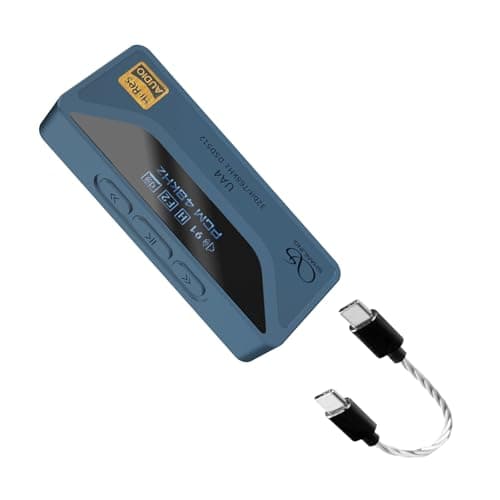 Image of SHANLING UA4 Portable USB DAC/AMP Headphone Amplifier,Support MQA 16X,768kHz DSD512,High Driving Power for Android/iOS/Mac/Windows,dongle Volume Control,3.5/4.4mm up to 237mW@32Ω Output (Blue)