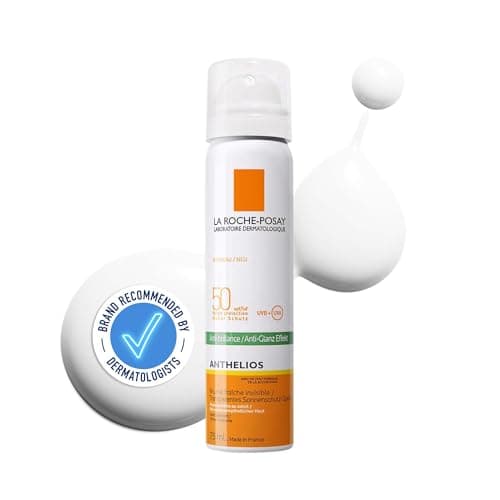 Image of La Roche-Posay Anthelios Invisible Fresh Mist Sunscreen SPF50, Anti-Shine Spray For Oily Skin, Broad Spectrum UVA UVB Protection, Infrared Pollution Shield, Water Resistant, On-The-Go, 75ml