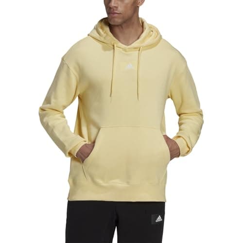 Image of adidas Essentials FeelVivid Cotton Fleece Drop Shoulder Hoodie - Mens Casual XL