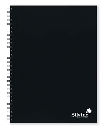 Image of Silvine A4 Soft Touch Wirebound Hardback Notebook. 150 Pages (75 Leaves) Ruled 8mm Feint with Margin. Ref THB001 [Pack of 5]