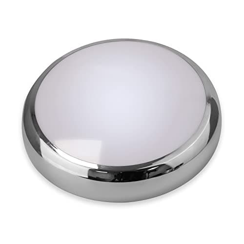 Image of Bright Source Chrome Trim Bezel Accessory for 9W 14W 18W LED All-in-One Switchable Wattage & Colour Temperature 2D Polo Bulkhead Luminaire Wall & Ceiling Fitting (Not Included)