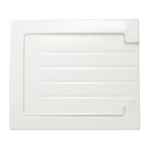 Image of Grooved Ceramic Gloss White Belfast Butler Kitchen Sink Worktop Drainer