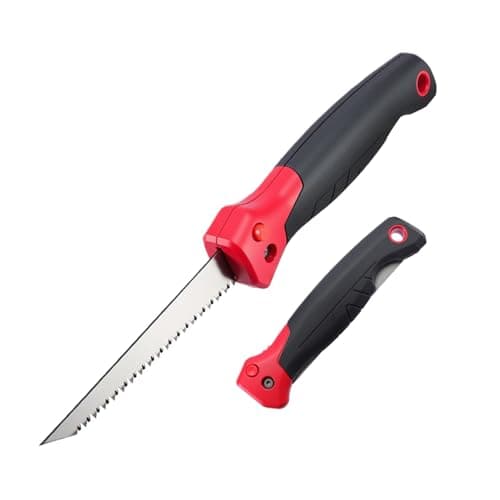 Image of Jab Saw,6-Inch Folding Wallboard Drywall Hand Saw | Triple Teeth Small Wood Handsaw for Bone PVC Plaster Metal Gardening Woodworking Trimming
