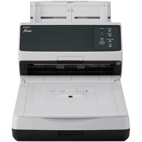 Image of RICOH - fi-8250 Scanner, Automatic Document Feeder (ADF) / Manual Feed, Flatbed, Duplex WORKGROUP Scanner, A4, A5, A6, B5, B6, Business Card, Post Card, Letter, Legal and Custom Size