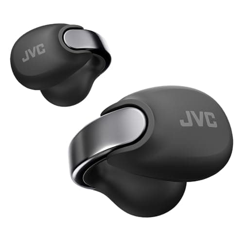 Image of JVC NEARPHONES HA-NP1T-B True Wireless Earphones in Jewellery Design, Comfortable Fit, Quick Charge Function, Multipoint Connection, Bluetooth 5.3, 24 Hours Battery Life, App - (Deep Black)