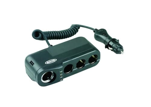 Image of RING Quadruple Multi Socket Car Adaptor With Battery Analyser