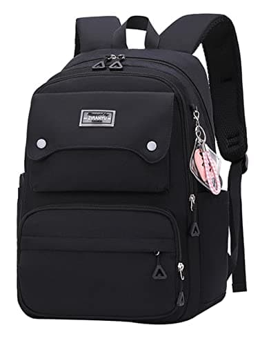 Image of SellerFun Teen Girls Casual Backpack High Middle School Daypack Women Daily Travel Laptop Bag(A Black,29 Liters)