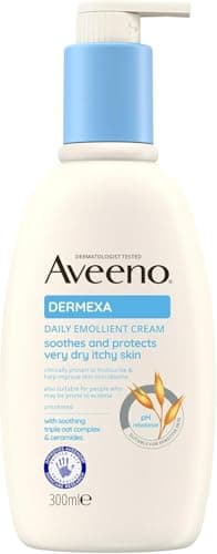 Image of Aveeno Dermexa Daily Emollient Cream (1x 300ml), Emollient Cream Enriched with Triple Oat Complex and Ceramides, Soothing Relief from Dry, Itchy Skin Prone to Eczema
