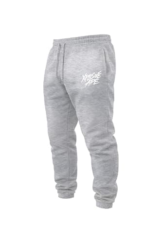 Image of Xplosive Ape XAPE Classic Brush Script Joggers - Heather Grey M/Heather Grey