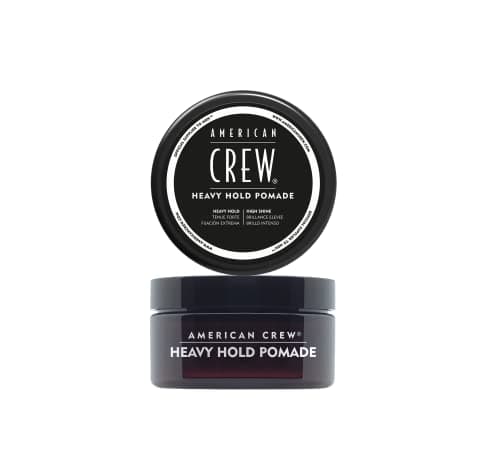 Image of American Crew Heavy Hold Pomade with High Hold & Shine for Smooth & Sculpted Styles (85g) Water-based Formula, Hair Styling for Men