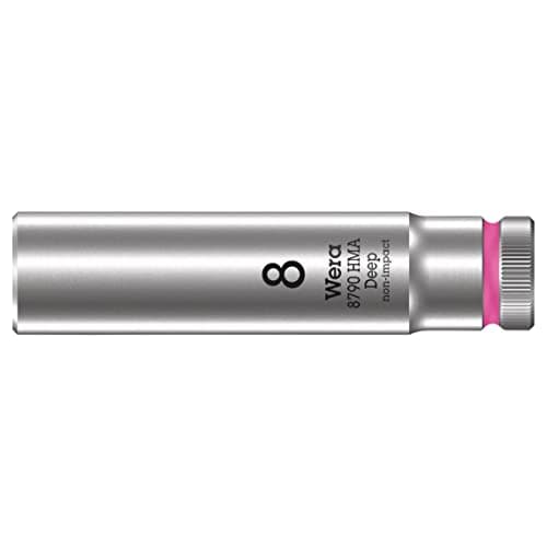 Image of Wera 05004505001 8790 HMA Deep Socket, Light Pink, 8.0 mm