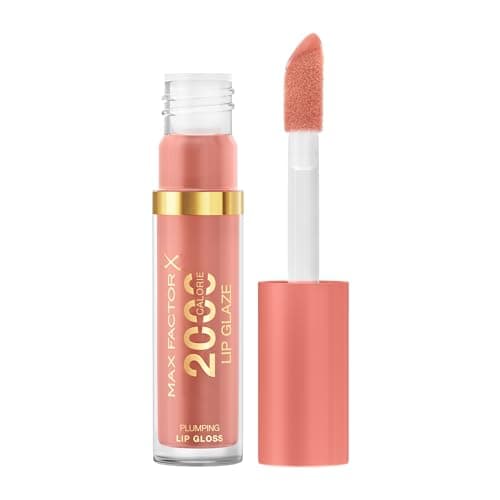 Image of Max Factor 2000 Calorie Lip Glaze Guava Flair, Full Shine Lip Gloss, Nourishing with Hyaluronic Acid & Squalane, Instant Plump, Non-Sticky, Vanilla-Milk Scent, Fuller Looking Lips