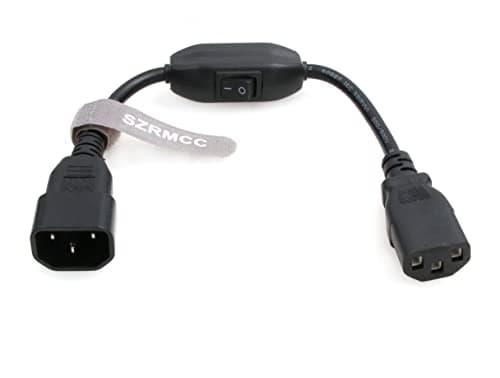 Image of SZRMCC Power Cord Cable IEC 320 C14 to C13 PDU UPS Power Extension Cable with On Off Switch 10A (1pcs)