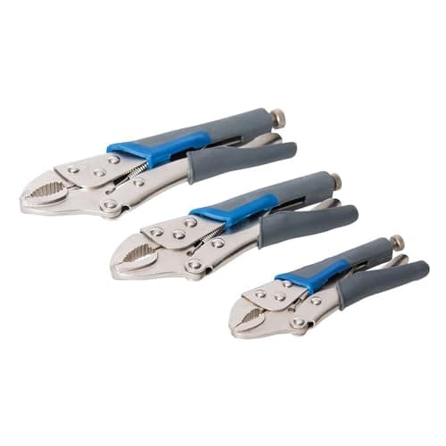 Image of Silverline Self-Locking Soft-Grip Pliers Set – 3 Piece, Comfortable & Secure Grip Tools for General Use (675268)