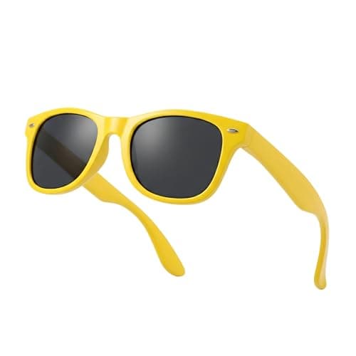 Image of Komonee Drifter Sunglasses UV400 Protection Yellow Classic Style Retro Sun Shades Eye Glasses Unisex For Men Women Travel & Fashion – Lightweight Frame Fashion Eyewear Outdoors
