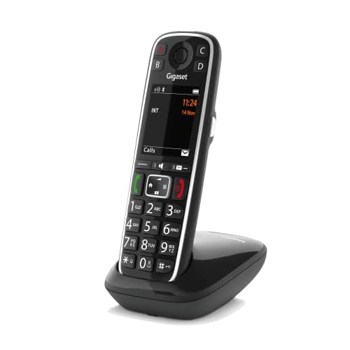 Image of Gigaset Life - cordless premium senior phone - talking dialling keys - number & name announcement - call transfer via Bluetooth - 4 direct dial keys - SOS call - automatic volume adjustment, black