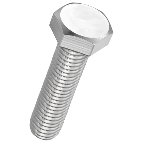 Image of Kozelo 2 Pcs Hex Head Screws Bolts - [M14-2x60] 304 Stainless Grade A2-70 Steel Fully Threaded Hex Tap Metric Hexagon Head Machine Bolts Right Hand External Hex Drive, Silver