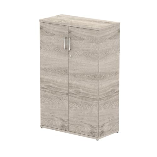 Image of Dynamic Office Solutions Impulse Cupboard 4 Sizes Grey Oak 1200