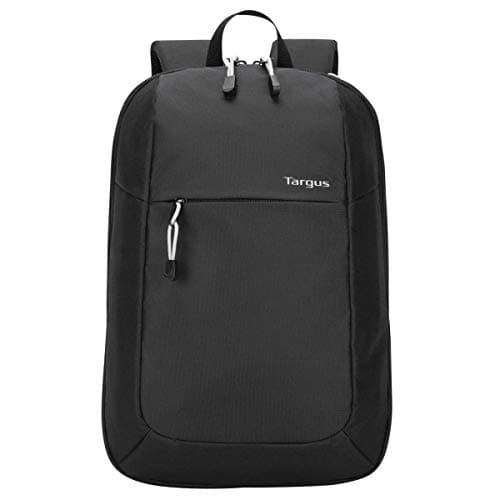 Image of Targus Intellect Essentials Backpack for Lightweight Water-Resistant Slim Travel with Padded Back Support, Quick Access Stash Pouch, Protective Sleeve for 15.6-Inch Laptop Backpack, Black (TSB966GL)