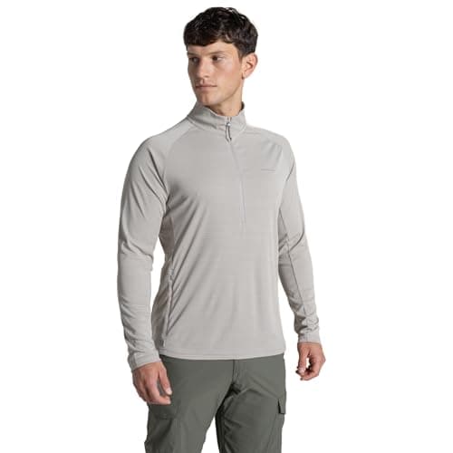 Image of Craghoppers Mens NosiLife SolarShield+ Half Zip Fleece - Parchment - S
