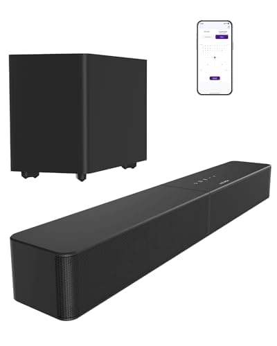 Image of ULTIMEA Soundbar with Wireless Subwoofer, VoiceMX & BassMX, App Control, 2.1ch Sound Bar for TV, 240W Peak Power, Adjustable Bass, HDMI, Optical, Bluetooth 6.0, Poseidon M30 (2026 Model)