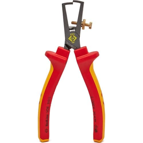 Image of C.K Redline VDE Wire Stripping Pliers 160mm, 1000v Insulated Electrical Cable Stripper, Electricians Plier, Insulated Cables Strip Knife for Electrician, CK Tools 431012