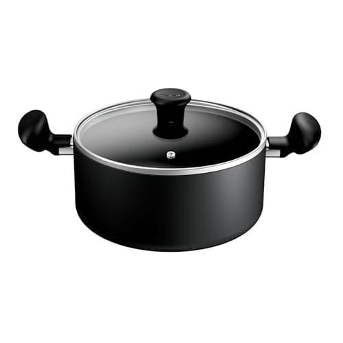 Image of Tefal Titanium Essential Stewpot 24 cm + Lid, Non-Stick Coating, Metal Spatula Safe, Compatible with All Hobs Except Induction, B9414644