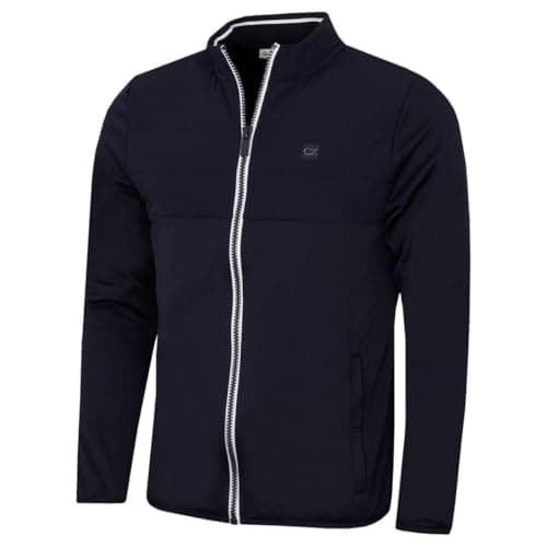 Image of Calvin Klein Mens Atlantic Hybrid Full Zip Sweater - Navy - M