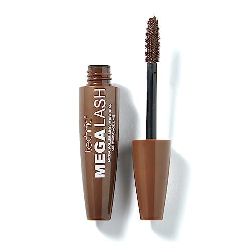 Image of Technic Mega Lash Brown Mascara - Vegan, Brown, Hard Wearing, Smudge-Proof, Lash Building Formula For Volume Glam Lashes - 12ml