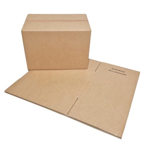 Image of W.E. Roberts Strong Double Wall Cardboard Boxes (Pack of 15) - Boxes for posting, Boxes for moving house, Packing boxes, Postal Shipping Boxes (457mm x 305mm x 305mm (18 x 12 x 12"))