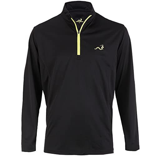 Image of Woodworm Golf Mens 1/4 Zip Pullover/Sweater/Jumper Black/Neon Large