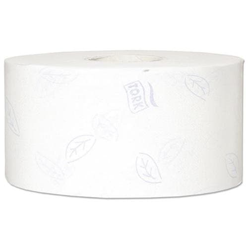 Image of Tork Premium Toilet Roll Mini Jumbo Embossed 2-ply White Ref 110254 Pack 12 127646
