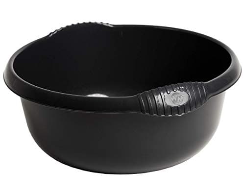 Image of JMS we create smile - Round 36cm Large Washing Up Bowl | Plastic Mixing Bowl (Midnight Black)