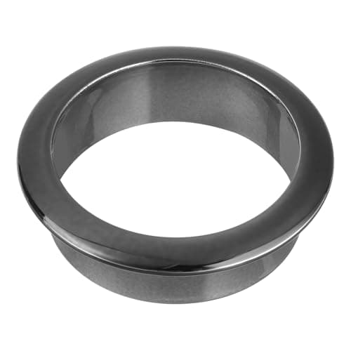 Image of sourcing map 1 Pcs 1.77 inch (45mm) Nylon Desk Grommets, Plastic Cable Hole Cover, Wire Cord Cable Organizer for Computer Desk Cabinet, Black