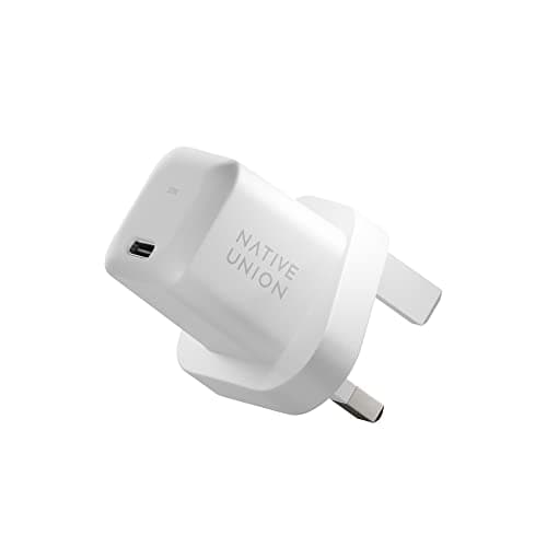Image of Native Union Fast GaN Charger PD 30W – Ultra-Compact Power Delivery Enabled USB-C Charger – Made of Recycled Materials – For MacBook Air, iPads, iPhones, Pixel, Galaxy & Other Type-C Devices (White)