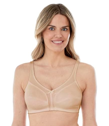 Image of Bestform Women's 5006825 Comfortable Wireless Cotton Bra with Unlined Seamed Cups, Nude, 38C