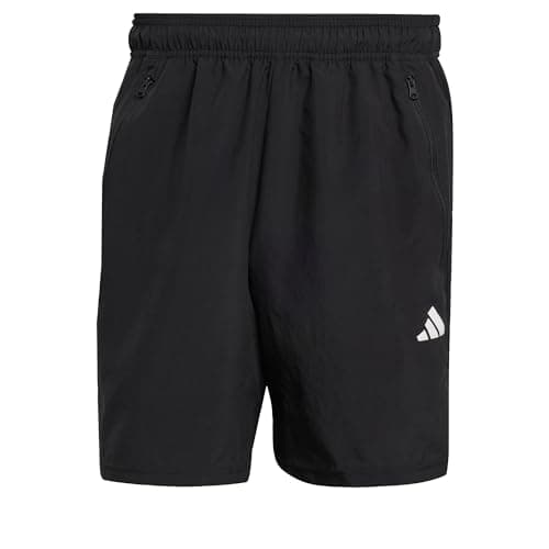 Image of adidas Men's Train Essentials Woven Training Shorts, Black/White, S 5 inch