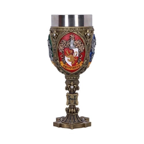 Image of Nemesis Now Harry Potter Four House Hogwarts Collectible Goblet 19.5cm, Resin, Cast in The Finest Resin, Expertly Hand-Painted