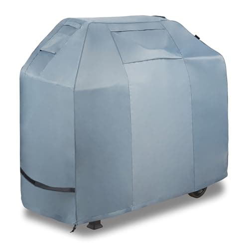 Image of VonHaus Waterproof BBQ Cover - Premium Heavy Duty, Breathable 420D Oxford Fabric Protection for Portable Charcoal/Gas Barbecues (H111 x W120 x D60cm)