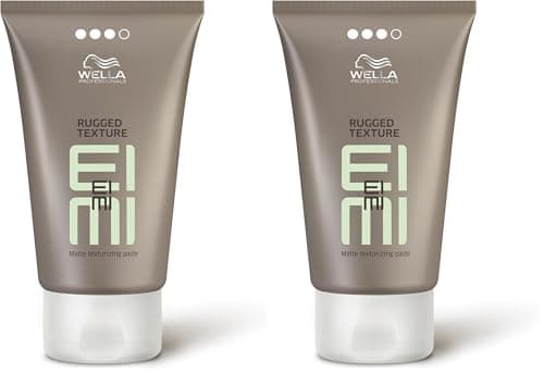 Image of Wella Professionals EIMI Rugged Texture Strong Hold Matte Texturising Hair Paste, Hold Level 3, 75ml (Pack of 2)