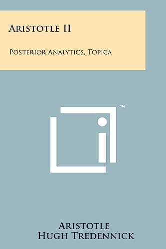Image of Aristotle II: Posterior Analytics, Topica
