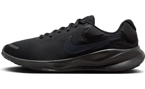 Image of NIKE Men's Revolutin 7 Sneaker, Black Off Black, 8 UK