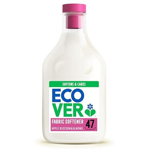 Image of Ecover Fabric Softener, Fabric Conditioner to Soften Your Clothes, Fresh Apple Blossom & Almond Scent 1 x 47 Washes, 1 x 1.43L