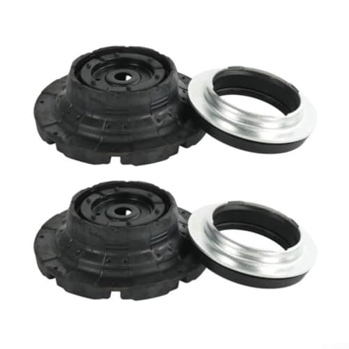 Image of Pair Front Suspension Top Strut Mounts Bearings for V-W T5 MK5 2003-2015, 7E0412249, 7E0412249A, 7E0412331, Rubber Metal Front Left Right Restore Strut Articulation
