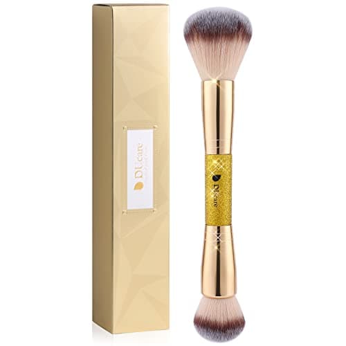Image of DUcare Foundation Powder Brush Double Ended Blush Makeup Brushes, Duo Bronzer Blush ideal for cream or powder
