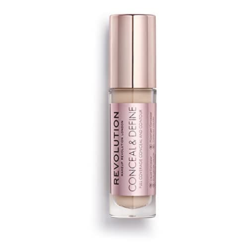 Image of Makeup Revolution Conceal & Define Concealer, Lightweight, Longlasting, Full Coverage Face Makeup, C4, 4g