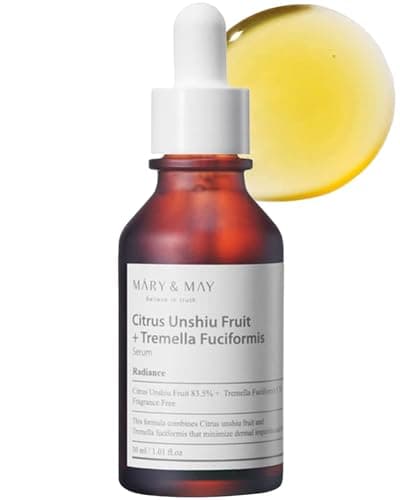 Image of Mary&May Citrus Unshiu Fruit + Tremella Fuciformis Serum 1.01 Fl Oz / 30ml | VItamin Serum, Improves Skin Tone and Blemish, Recovering Glowy and Transparent Skin, Fragrance Free | EWG Green
